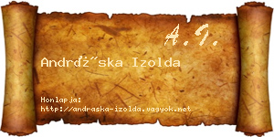 Andráska Izolda névjegykártya